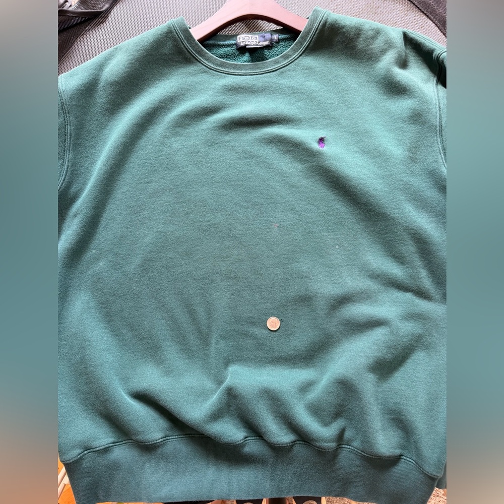 Men’s Polo by Ralph Lauren Dark Green Crewneck Sweater - Picture 4 of 7